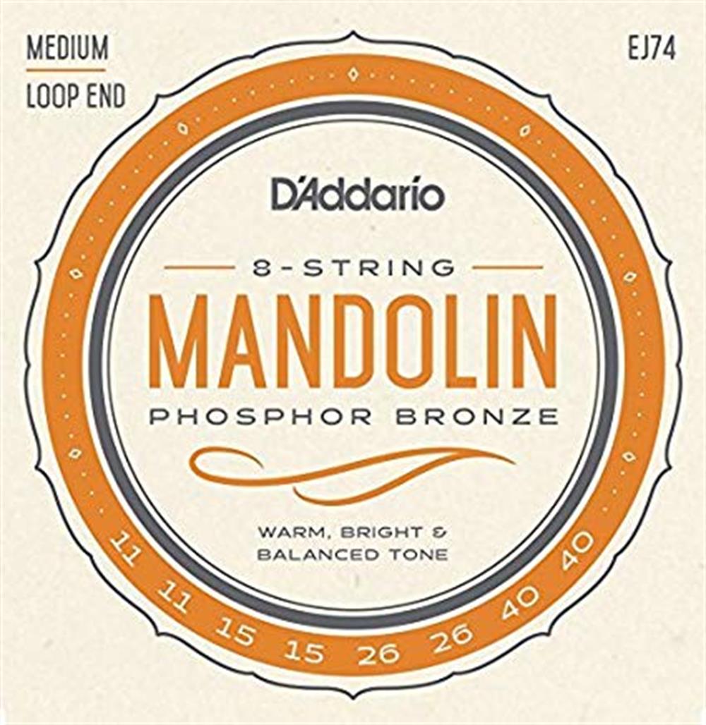 MANDOLIN TEL SET, FOSFOR BRONZ SARIM, MEDIUM, 4 Çİ