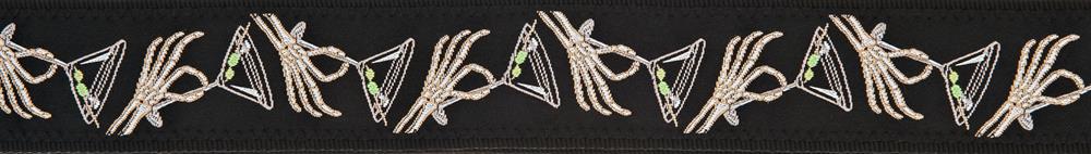 GİTAR ASKISI DOKUMA 50MM STRAP-NP SKELETON GLASS