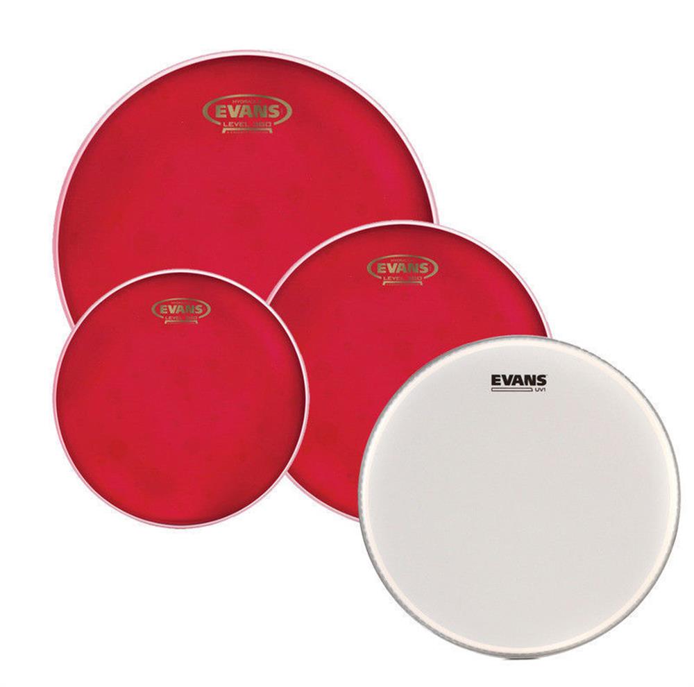 DERİ SETİ 10+12+16+14  HYDRAULIC TOM RED + 14'' UV1